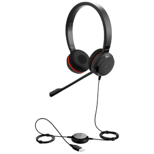 Jabra Evolve 20 SE Stereo UC USB Leatherettes Headset (4999-829-409) Refurbished - Jabra refurbished available on PCLiquidations