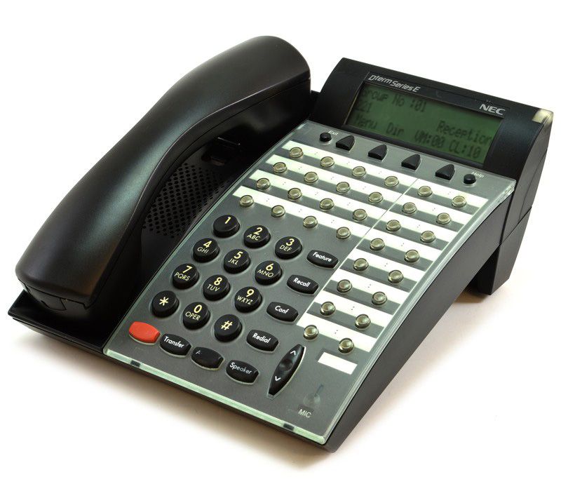 NEC Dterm Series E DTP-32D-1 Black Display Speakerphone (590061) Refurbished - NEC (Nippon Electric Company) refurbished available on PCLiquidations