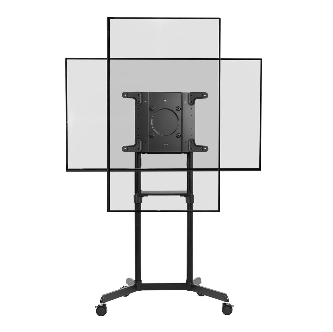 VIVO Rotating TV Cart for 32"" to 88"" TVs - Black Refurbished -  refurbished available on PCLiquidations