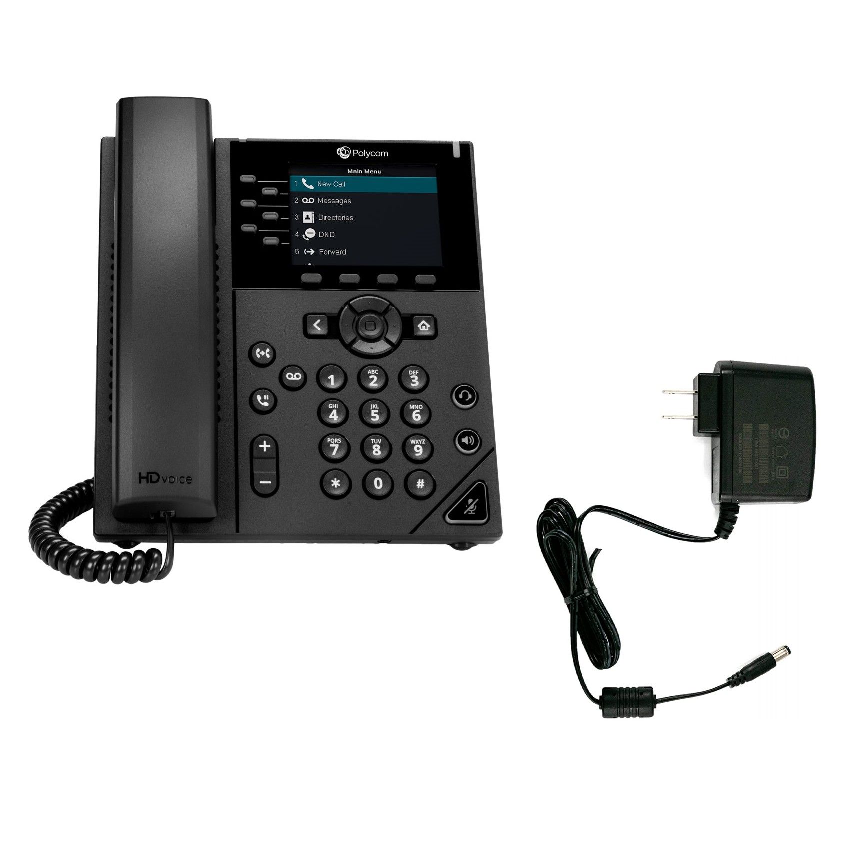 Poly VVX 350 IP Speakerphone w/Power Adapter Refurbished - N/A (Il existe plusieurs marques avec le nom "Poly", il refurbished available on PCLiquidations