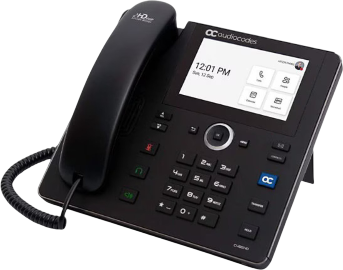 AudioCodes C455HD Teams IP Phone Wi-Fi with Power Supply Refurbished -  refurbished available on PCLiquidations