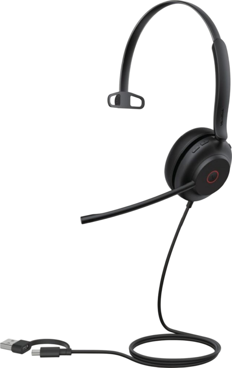 Yealink UH35 Mono Teams Wired Headset - USB C/A Refurbished - Yealink refurbished available on PCLiquidations