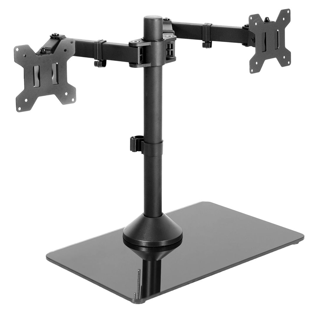 VIVO Dual Monitor Desk Stand - Black Refurbished -  refurbished available on PCLiquidations