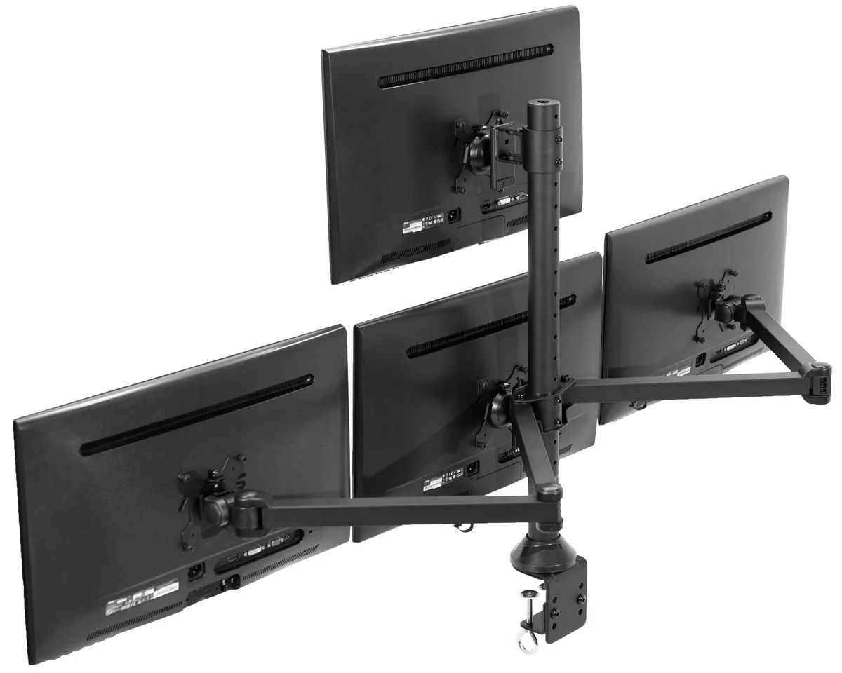 VIVO Telescoping Quad Monitor Desk Mount Refurbished -  refurbished available on PCLiquidations