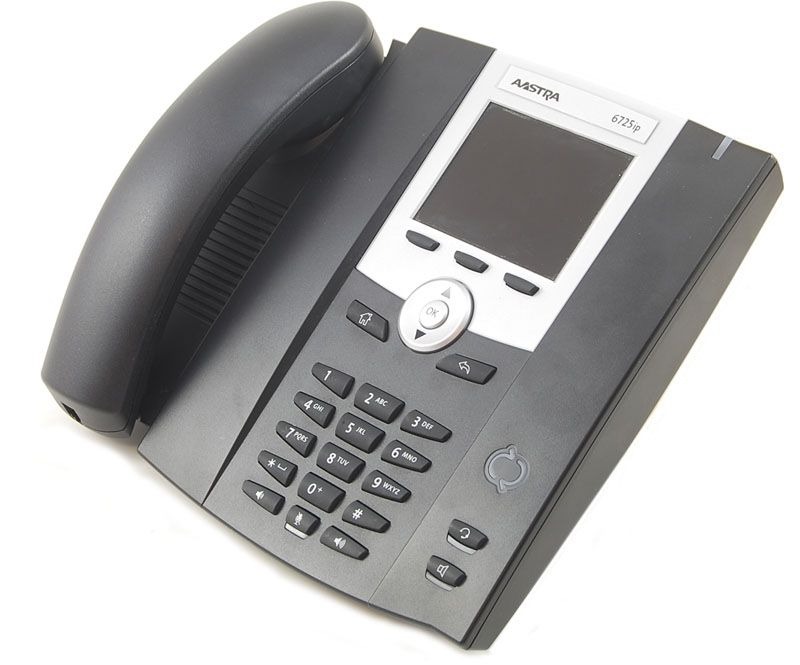 Aastra 6725ip Black Gigibit IP Color Display Speakerphone - Grade B Refurbished -  refurbished available on PCLiquidations