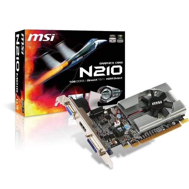 MSI NVIDIA GeForce 210 1GB GDDR3 VGA/DVI/HDMI Low Profile PCI-Express Video Card Refurbished - MSI (Micro-Star International) refurbished available on PCLiquidations