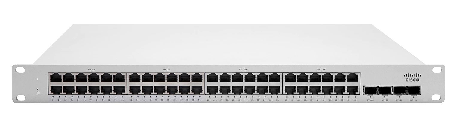 Cisco Meraki MS250-48FP 48-Port Gigabit PoE+ Managed Switch w/4-10G SFP+ - Refurbished Refurbished - Cisco Systems Inc. refurbished available on PCLiquidations