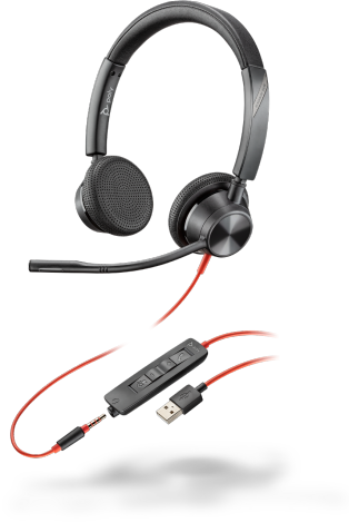 Poly Blackwire 3325 USB-A Stereo Headset Refurbished - N/A (Il existe plusieurs marques avec le nom "Poly", il refurbished available on PCLiquidations
