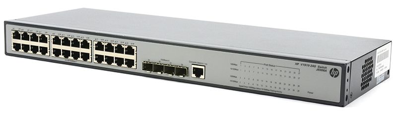 HP V1910-24G 24-Port Managed Switch (JE006A) Refurbished - Hewlett-Packard (ou HP en abrégé) refurbished available on PCLiquidations