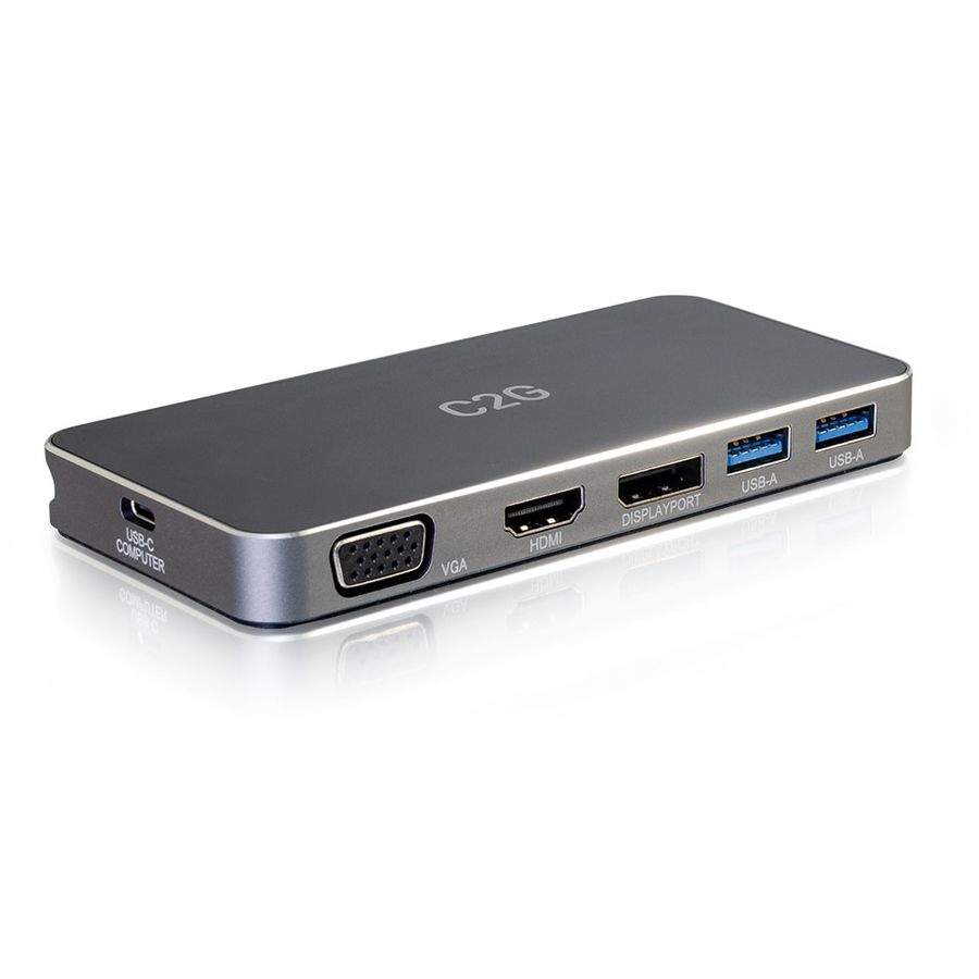 C2G USB-C Dual Monitor Docking Station w/ Power Delivery Refurbished - C2G (Computer Cables To Go) refurbished available on PCLiquidations