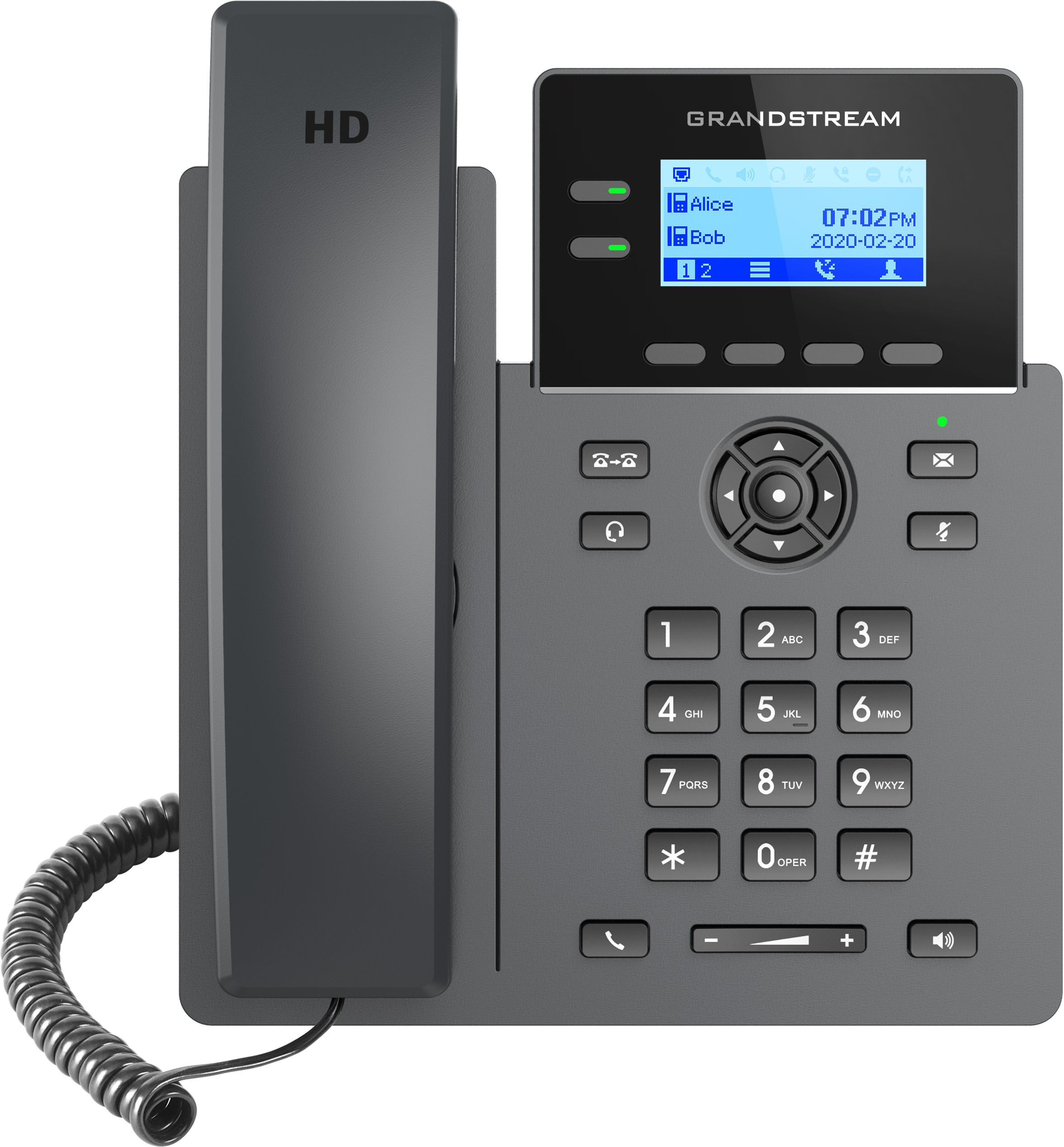 Grandstream GRP2602G 2-Line Display Gigabit PoE IP Phone - Grade A Refurbished - Grandstream refurbished available on PCLiquidations