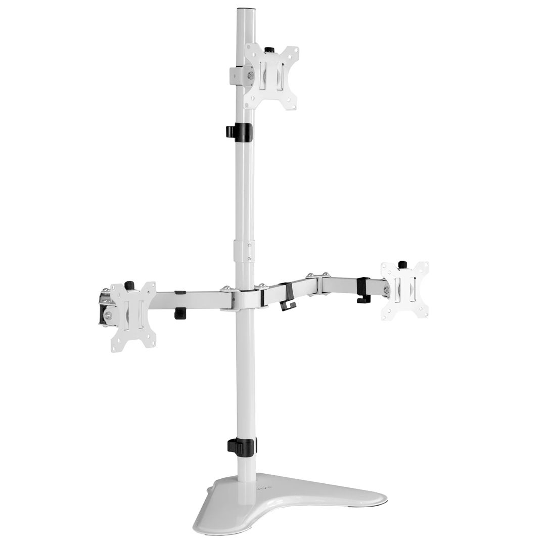 Buy VIVO Triple Monitor Desk Stand - White Refurbished - $59.99 VIVO Triple Monitor Desk Stand - White Refurbished - refurbished available on PCLiquidations