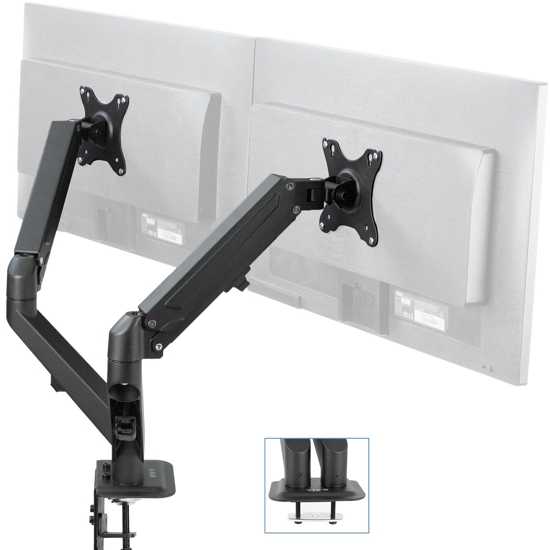 Buy VIVO Pneumatic Arm Dual Monitor VESA Desk Stand Refurbished - $59.99 VIVO Pneumatic Arm Dual Monitor VESA Desk Stand Refurbished - refurbished available on PCLiquidations