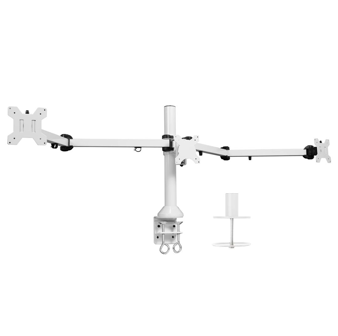 Buy VIVO Triple Monitor Desk Mount - White Refurbished - $89.99 VIVO Triple Monitor Desk Mount - White Refurbished - refurbished available on PCLiquidations