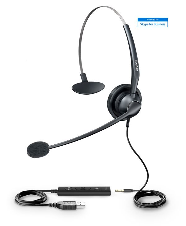 Yealink UH33 Wideband USB-A Mono Headset - Grade A Refurbished - Yealink refurbished available on PCLiquidations