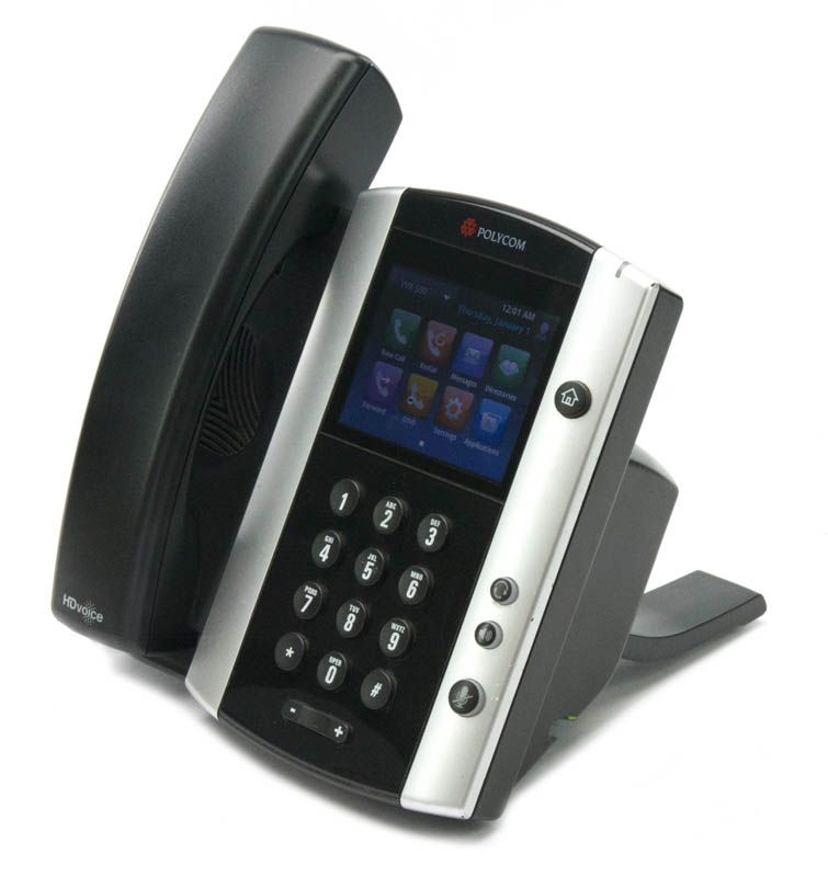 Polycom VVX 500 Gigabit IP Speakerphone (2200-44500-018) - Microsoft Lync/Skype - Grade A Refurbished - Polycom refurbished available on PCLiquidations
