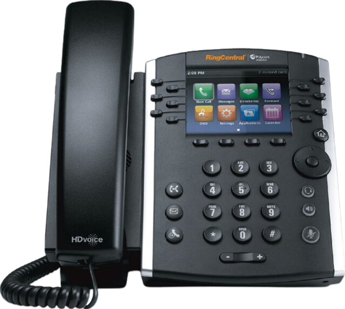 Polycom VVX 411 12-Line IP Phone (2201-48450-001) - RingCentral - Grade B Refurbished - Polycom refurbished available on PCLiquidations