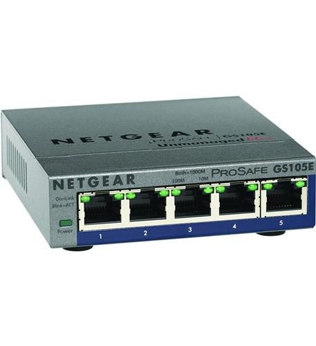 Netgear GS105E 5-Port 10/100/1000 Switch Refurbished - Netgear refurbished available on PCLiquidations