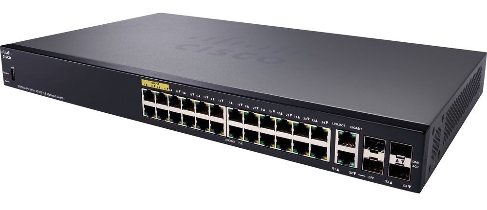 Cisco SF300-24 24-Port 10/100 Managed Ethernet Switch (SRW224G4-K9 V02) - Refurbished Refurbished - Cisco Systems Inc. refurbished available on PCLiquidations