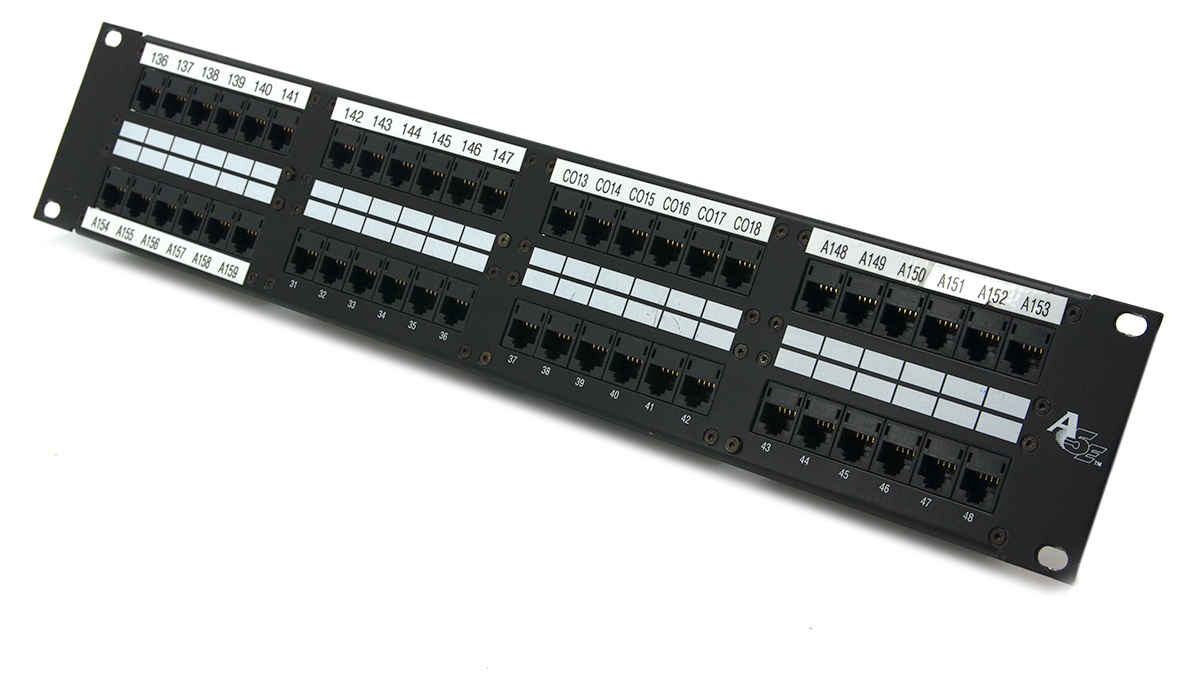 Generic Cat5e 48 Ports Patch Panel 19"" 2U Rackmount Refurbished -  refurbished available on PCLiquidations