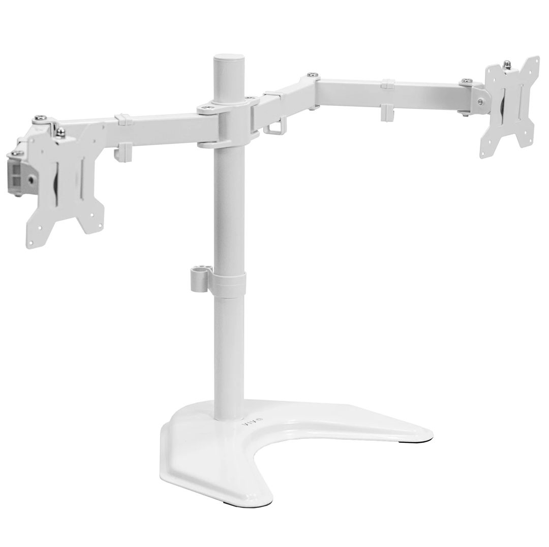 VIVO Dual Monitor Desk Stand up to 32"" Screens - White Refurbished -  refurbished available on PCLiquidations