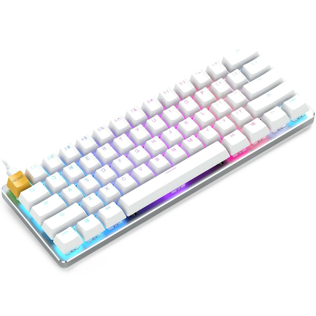 Glorious GMMK Compact 60% Wired RGB Pre-Built Mechanical Gaming Keyboard - White Ice - Refurbished Refurbished -  refurbished available on PCLiquidations