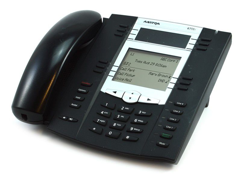 Aastra 6755i Black IP Backlit Display SpeakerPhone - Grade B Refurbished -  refurbished available on PCLiquidations