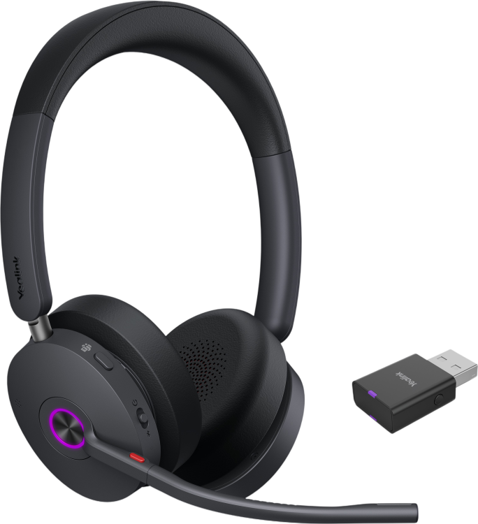 Yealink WH68 Hybrid Dual DECT and Bluetooth Wireless Headset - Teams New Refurbished - Yealink refurbished available on PCLiquidations