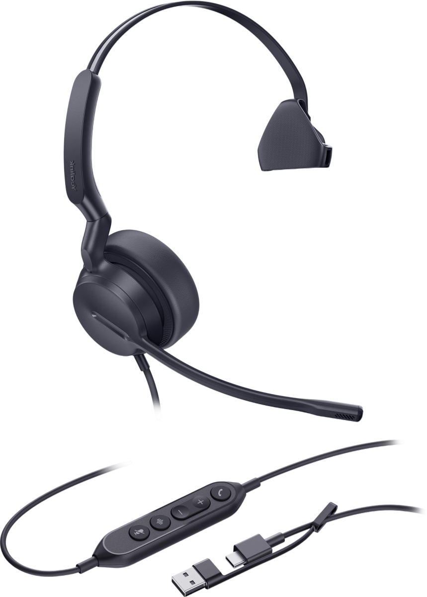 Yealink UH42 Mono Wired USB-C/A Headset - UC Refurbished - Yealink refurbished available on PCLiquidations