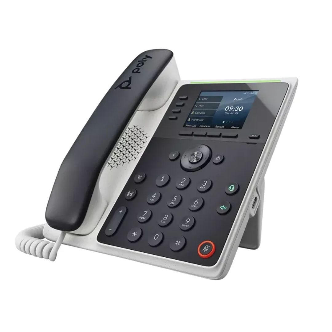 Poly Edge E220 IP Desk Phone with PSU Refurbished - N/A (Il existe plusieurs marques avec le nom "Poly", il refurbished available on PCLiquidations