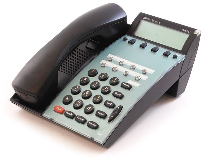 NEC DTP-8D-1 Black Display Phone (590021)  Dterm Series E Refurbished - NEC (Nippon Electric Company) refurbished available on PCLiquidations