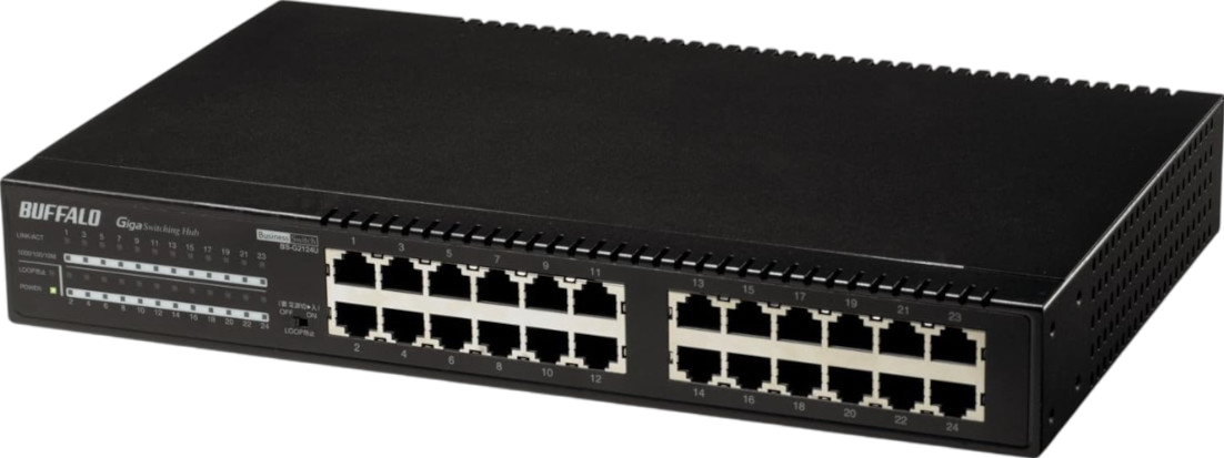 Buffalo Giga Switching Hub BS-G2124U 24-Port Gigabit Unmanaged Switch - Refurbished Refurbished -  refurbished available on PCLiquidations