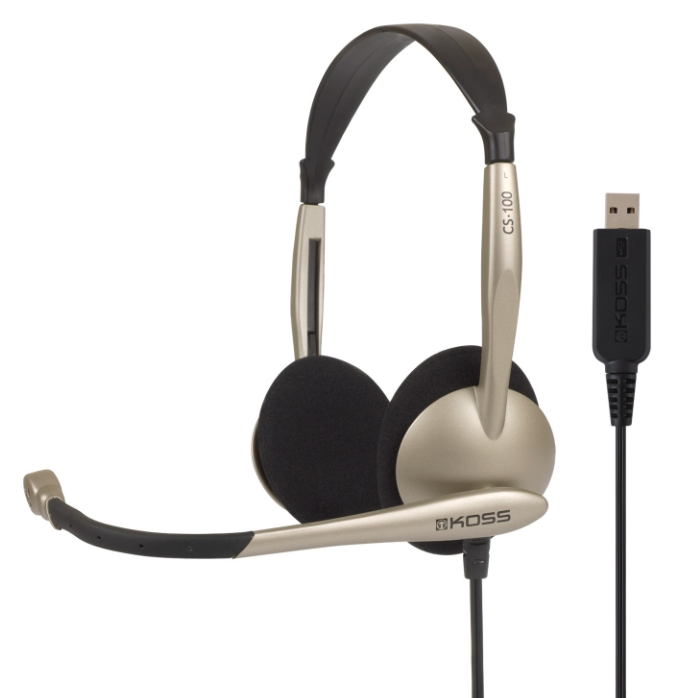 Koss CS100 USB-A Stereo Headset w/NC mic Refurbished - Koss refurbished available on PCLiquidations