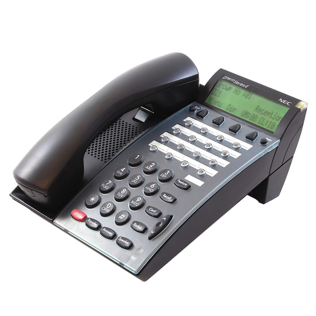 NEC Dterm Series E DTP-16D-1 Black Display Speakerphone (590041) - Grade A Refurbished - NEC (Nippon Electric Company) refurbished available on PCLiquidations