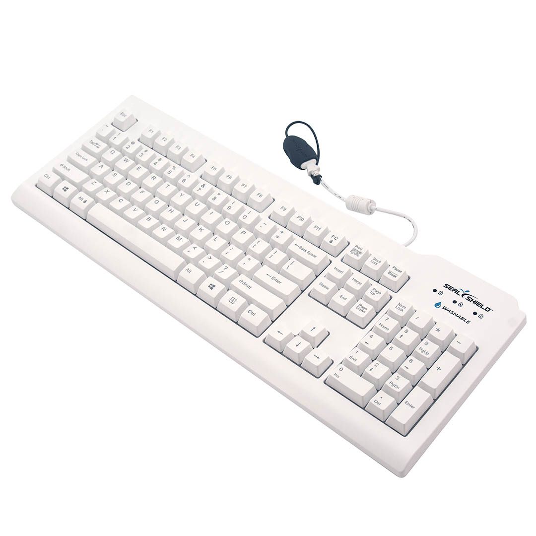 Seal Shield Silver Seal Waterproof USB Keyboard - White (SSWKSV207) Refurbished - Seal Shield refurbished available on PCLiquidations