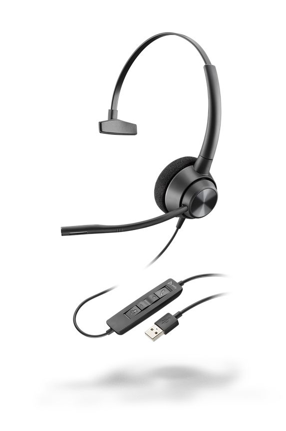 Poly EncorePro 310 USB-A Monaural Headset - New Refurbished - N/A (Il existe plusieurs marques avec le nom "Poly", il refurbished available on PCLiquidations