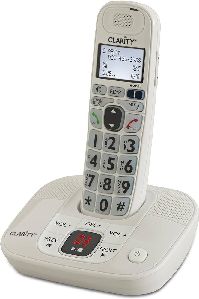 Clarity D712 DECT6.0 Amplified Big Button Low Vision Cordless Phone with Digital Answering Machine Refurbished -  refurbished available on PCLiquidations