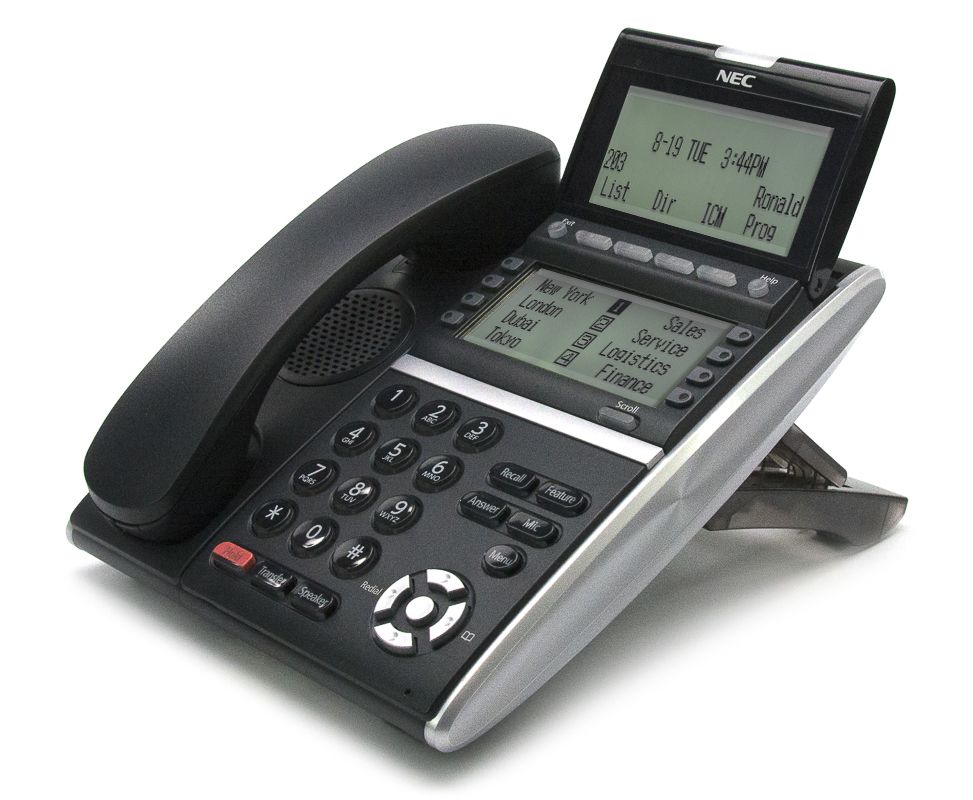 NEC DT830 ITZ-8LDG-3 Black 8-Button IP Gigabit Display Phone - Grade A Refurbished - NEC (Nippon Electric Company) refurbished available on PCLiquidations