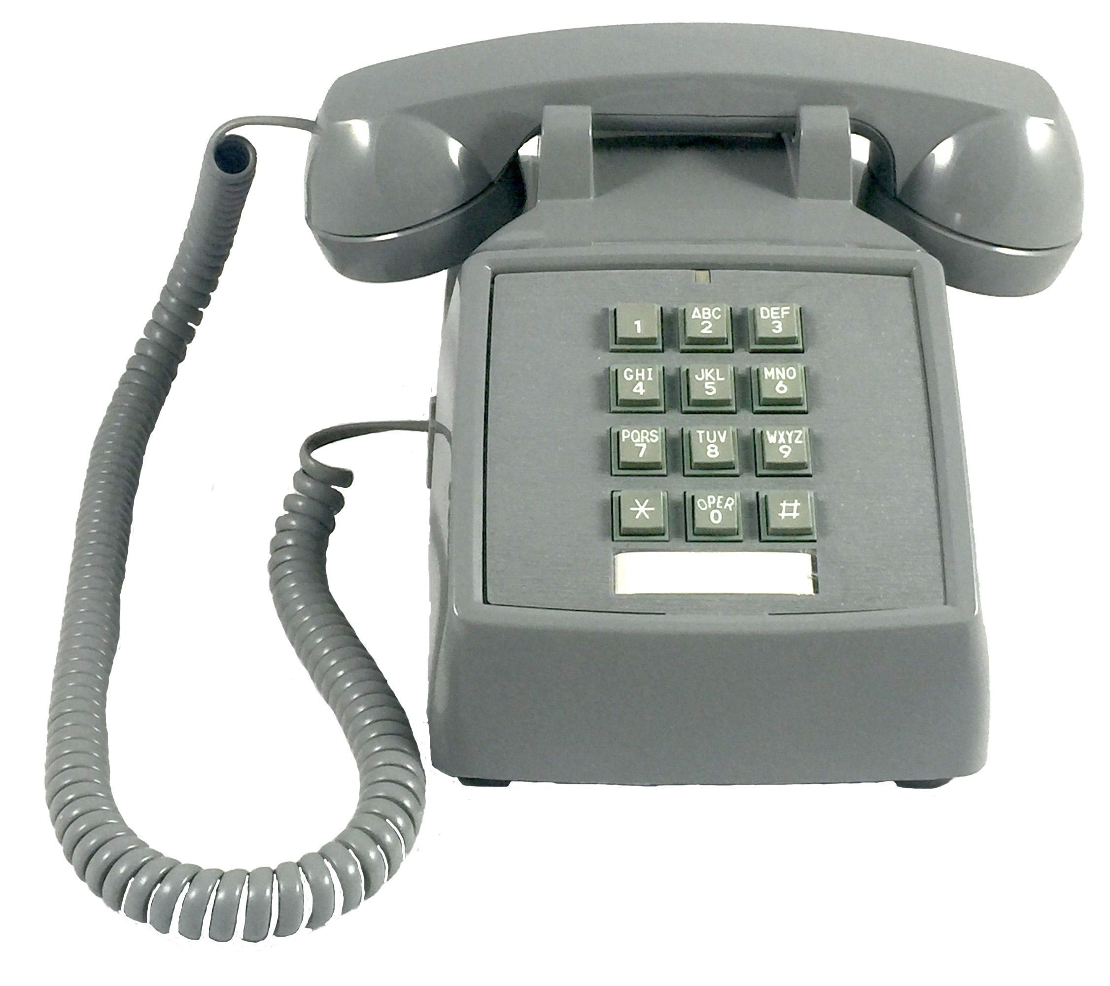 Cortelco 2500 Slate Desk Phone w/ Volume Control Refurbished - Cortelco refurbished available on PCLiquidations