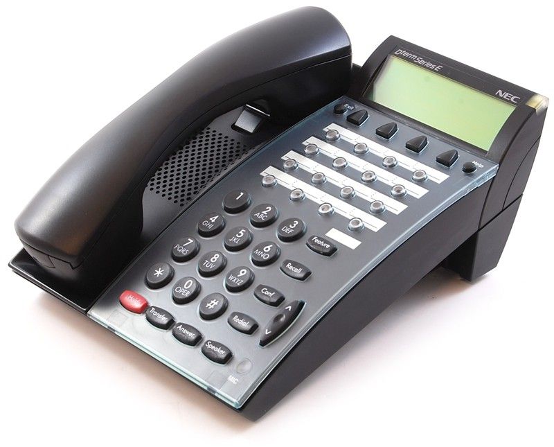 NEC Dterm Series E DTP-16D-1 Black 3-Line Display Speakerphone (590041) - Grade B Refurbished - NEC (Nippon Electric Company) refurbished available on PCLiquidations