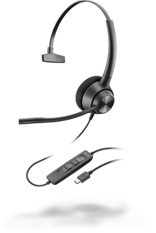 Poly EncorePro 310 USB-C Monaural Headset - New Refurbished - N/A (Il existe plusieurs marques avec le nom "Poly", il refurbished available on PCLiquidations