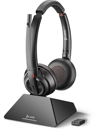 Poly Savi 8220-M UC USB-A DECT Wireless Stereo Headset - Microsoft - New Refurbished - N/A (Il existe plusieurs marques avec le nom "Poly", il refurbished available on PCLiquidations