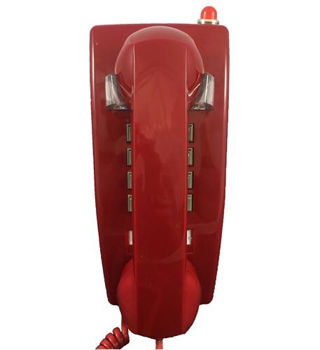 Cortelco 2554 Red Basic Wall Phone w/ MSG Light - New Refurbished - Cortelco refurbished available on PCLiquidations