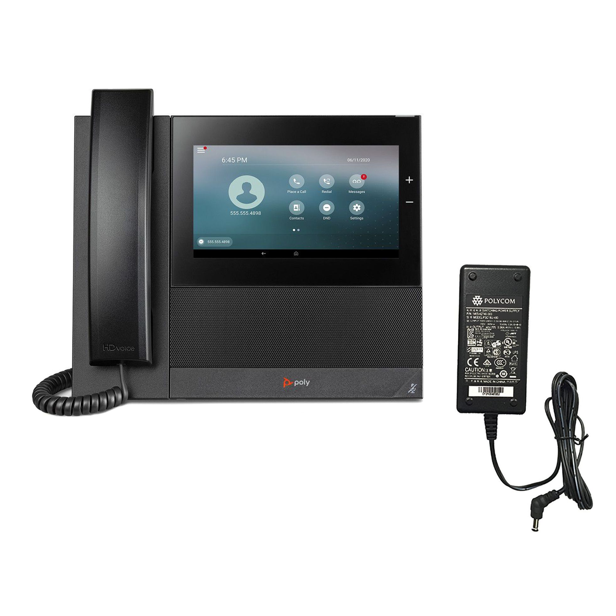Poly CCX 600 Business Media IP Phone w/PSU - Open SIP Refurbished - N/A (Il existe plusieurs marques avec le nom "Poly", il refurbished available on PCLiquidations