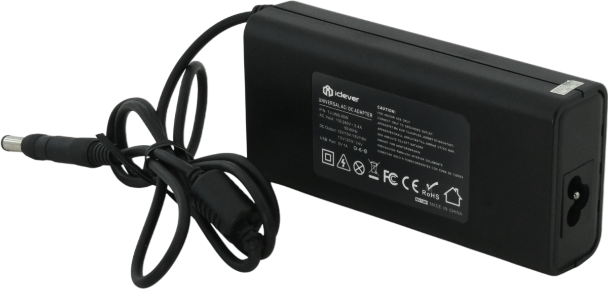 iclever TJ-UNS-90W 12V-24V 4.8A Universal Power Adapter - Refurbished Refurbished -  refurbished available on PCLiquidations
