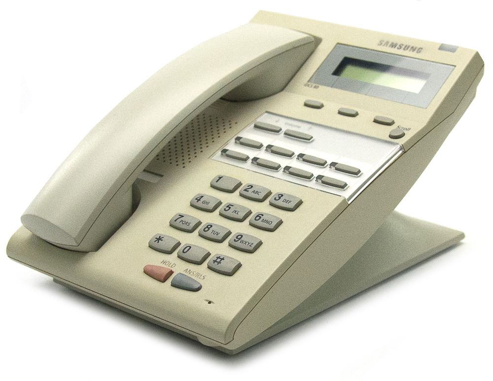 Samsung iDCS Falcon 8D Light Gray 8-Button Display Phone (KPDF08SEW/XAR) - Grade B Refurbished - Samsung refurbished available on PCLiquidations