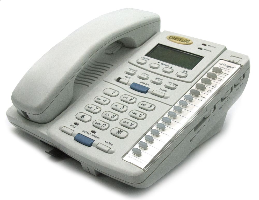Cortelco Colleague 2200 Disposition Plus Analog Telephone (Frost) Refurbished - Cortelco refurbished available on PCLiquidations