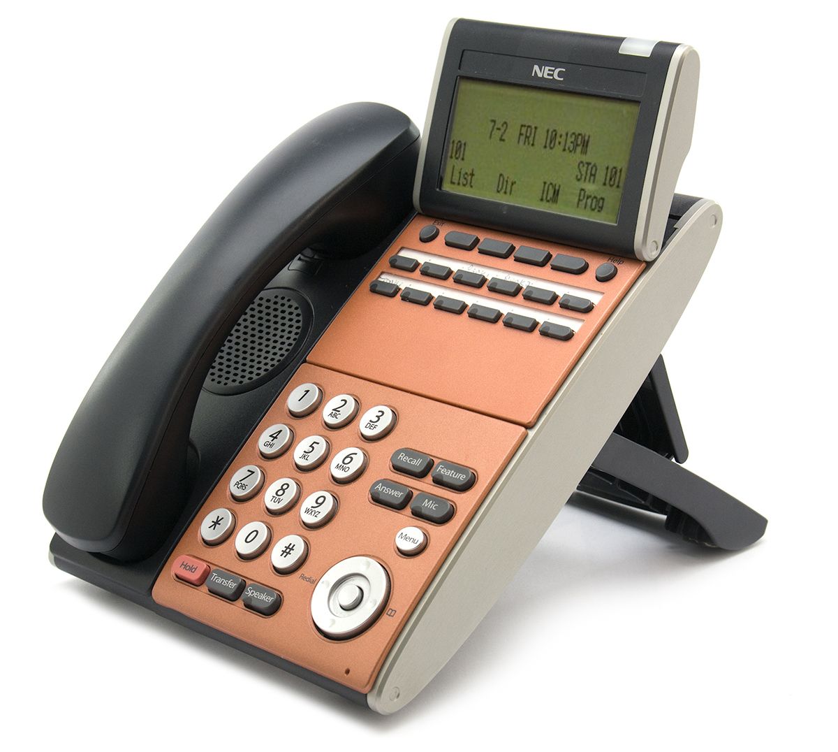 NEC DTL-12D-1 12-Button Copper Digital Display Speakerphone - Grade A Refurbished - NEC (Nippon Electric Company) refurbished available on PCLiquidations