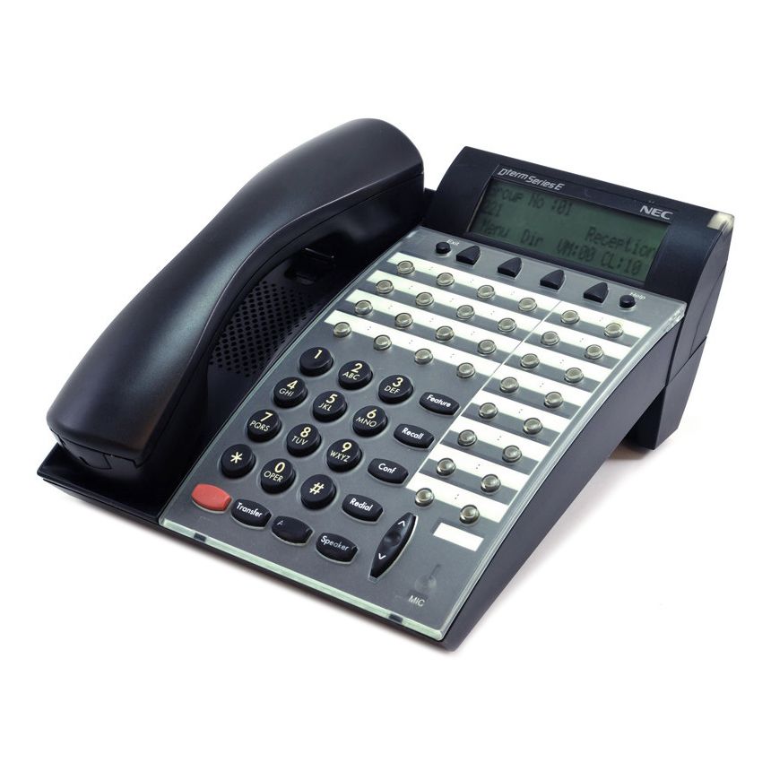 NEC Dterm Series E DTP-32D-1 Black 32-Button Display Speakerphone Refurbished - NEC (Nippon Electric Company) refurbished available on PCLiquidations