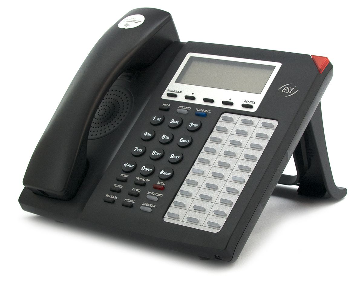 ESI 55 Charcoal 10/100 IP Three-line LCD Display Business Phone - Grade A Refurbished -  refurbished available on PCLiquidations
